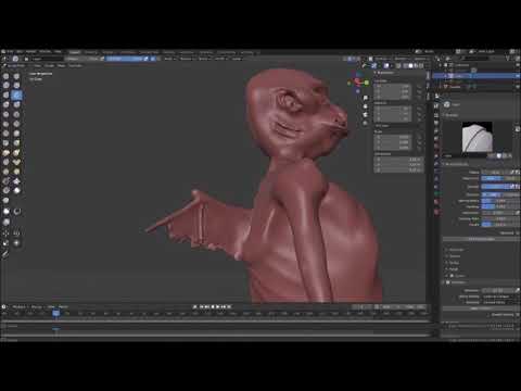Timelapse : Day 2 sculpting - Fantasy Creature - Alien Soldier - Blender 2.8