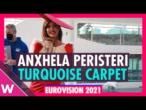 Anxhela Peristeri (Albania) @ Eurovision 2021 Turquoise Carpet Opening Ceremony | Interview