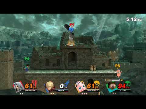 Steve VS Sephiroth VS Shulk VS Jigglypuff: Super Smash Bros Ultimate