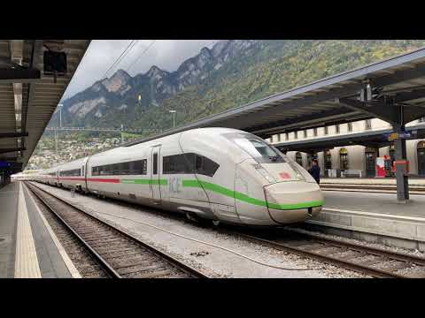 Deutsche Bahn - ICE 271 aus Frankfurt kommend fährt in Chur ein