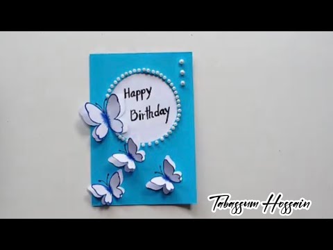 DIY birthday gretting card / Easy and beautiful birthday card / Tabassum Hossain ♥️♥️
