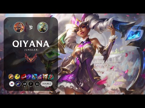 Qiyana Jungle vs Master Yi - KR Grandmaster Patch 13.15