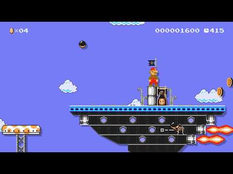 Super Mario Maker 2: Player Course "The Airship Armada Intrusion!!" [1080 HD]