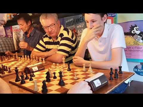 12e ronde Blitz. IM Weber 11 punten vs IM Vrolijk