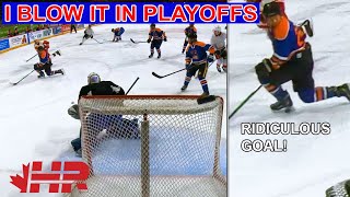 I blow it in playoffs... Blades beer league hockey goalie GoPro