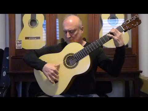 2020 Ethan Deutsch Flamenca Blanca Guitar.  Alegrias (Sabicas' Campiña Andaluza)