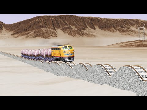 Weird Rail Tracks vs Trains - Beamng Drive