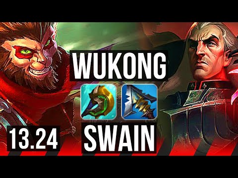 WUKONG vs SWAIN (TOP) | 6/0/5, 700+ games, Dominating | KR Master | 13.24