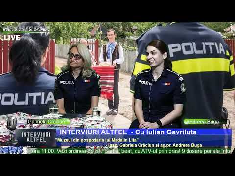 LIVE - TV NEWS BUZAU - "INTERVIURI ALTFEL", cu Iulian Gavriluta. "Muzeul din gospodaria lui Madalin