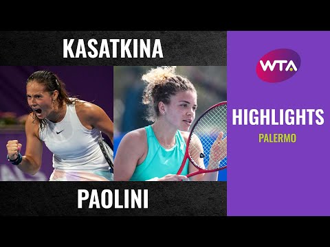 Теннис Jasmine Paolini vs. Daria Kasatkina | 2020 Palermo First Round | WTA Highlights