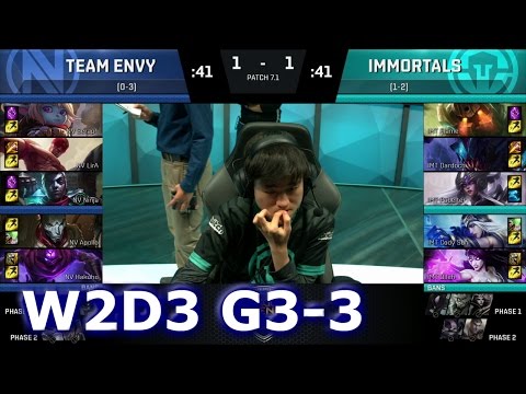 Team EnVyUs vs Immortals Game 3 | S7 NA LCS Spring 2017 Week 2 Day 3 | NV vs IMT G3 W2D3