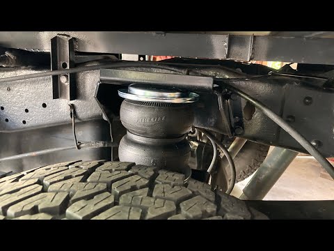 Air lift suspension install f250 7.3 powerstroke (truck camper)