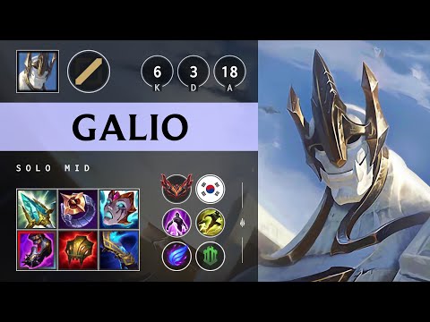 Galio Mid vs Aurora - KR Grandmaster Patch 25.15