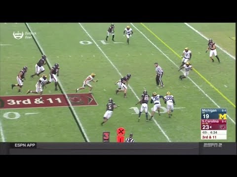 2018 Outback Bowl USC vs Michigan - Jake Bentley 10 Yd Run