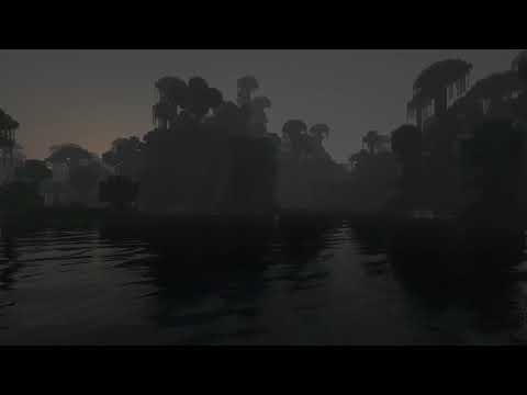 Minecraft Misty Lake and Rain Ambience with Music to Sleep/Study/Relax