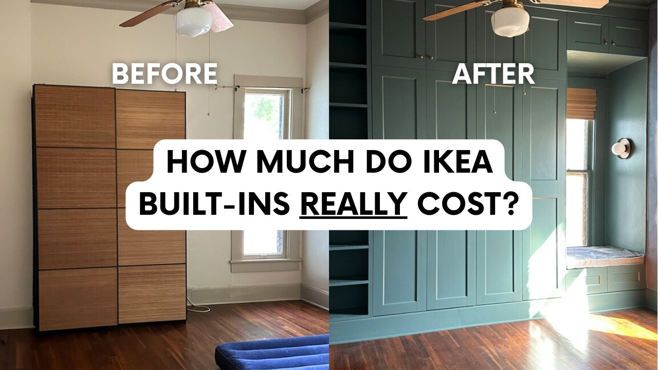 MASSIVE WALL OF IKEA BUILT-INS & COST | Renee Renovates