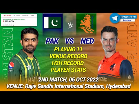 PAK vs NED Dream11 Prediction| PAK vs NED Dream11 Prediction | Netherlands vs Pakistan 2nd World Cup