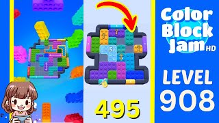 Solution du Niveau 908 de Color Block Jam