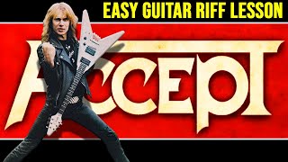 Play "Ahead of the Pack" by Accept | Monster Metal Riff Lesson