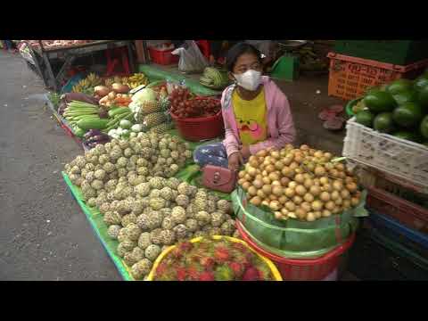 Morning Daily Life Style at Phsa Tumnob - Morning Food Market Scenes @Tumnob  Market Camko City