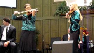 The Collingsworth Family - The Prayer - Violin Duet by Brooklyn &amp; Courtney