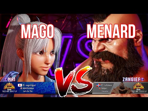 SF6 🔥 MAGO (Mai) Vs MENARD (#2 Ranked Zangief) 🔥 SF6 High Level Matches!
