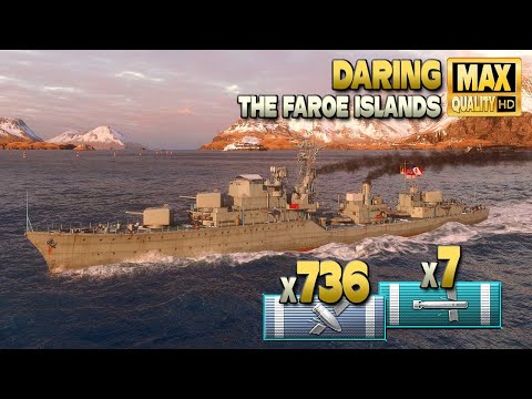 Destroyer Daring: DAKKA terror (zoom warning) - World of Warships