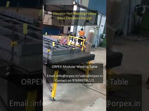 Yellow ms 3d modular welding table, packaging: wooden box