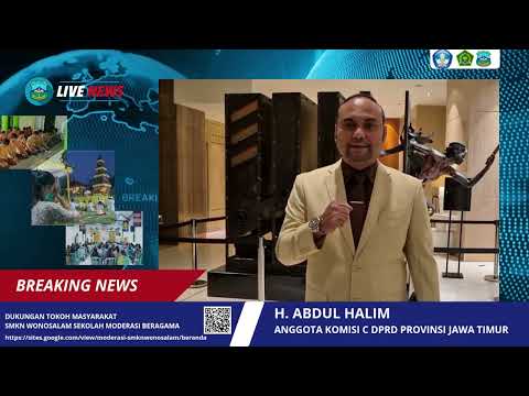 Thumbnail for H. Abdul Halim (anggota Komisi C Dprd Jatim) & Mkks Dukung Smkn Wonosalam Jadi Sekolah Moderasi Beragama