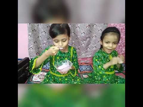 Kashmala V/S Kehkashan.......Ice. cream challange.. 😍😍