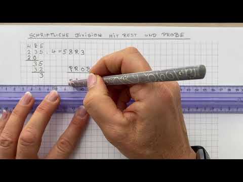 Klasse 4 Schriftliche Division mit Rest und Probe Teil 1 und 2