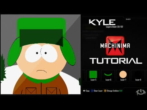Black Ops 2 - Kyle Emblem Tutorial ( South Park ) Playercard Call of Duty II