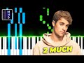 Justin Bieber - 2 Much (Piano Tutorial Easy)