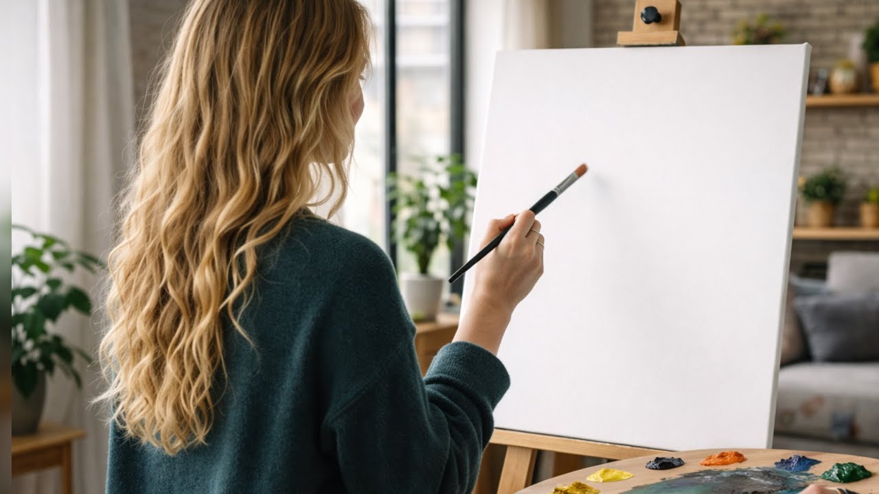 Follow the Sunlight Through the Forest 🌲✨ Easy Acrylic Painting for Beginners