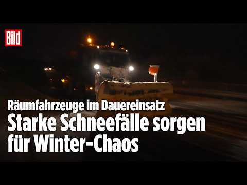 Winter-Chaos in Deutschland: Räumfahrzeuge im Dauereinsatz ‒ Unfälle nach Schnee, Regen und Glätte