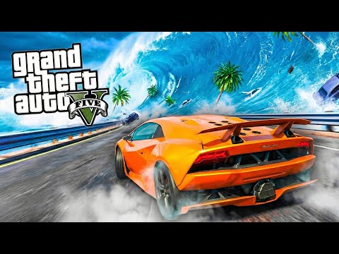 SURVIVE THE BIGGEST TSUNAMI EVER in GTA 5 RP! 🌊