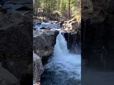 Some thrill-seekers going over the falls