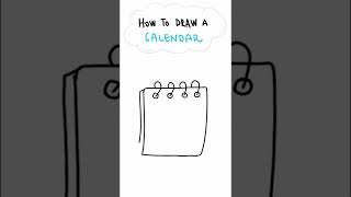 How to draw a #calendar 🗓 #shorts #doodle calendar #howtodraw #drawing tutorial