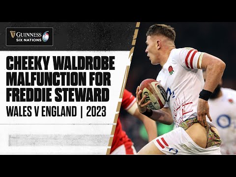 WARDROBE MALFUNCTION 🩲 | Freddie Steward with a cheeky run in Cardiff