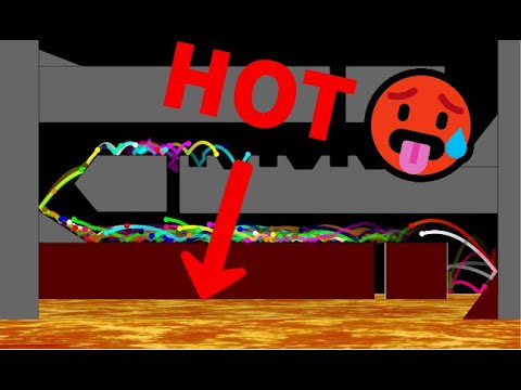 WILL THE MARBLES SURVIVE THE LAVA?? - Survival Marble Race in Algodoo