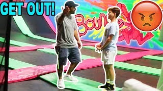 KICKED OUT OF A TRAMPOLINE PARK!