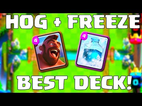 NEW ULTIMATE HOG FREEZE DECK!! Arena 8 to Arena 11 Hog Rider Deck - Clash Royale Strategy