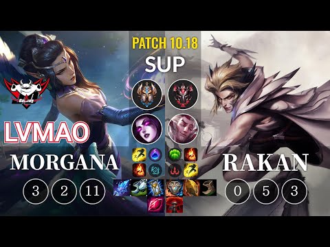 JDG LvMao Morgana vs Rakan Sup - KR Patch 10.18