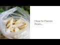 How To Freeze Pears