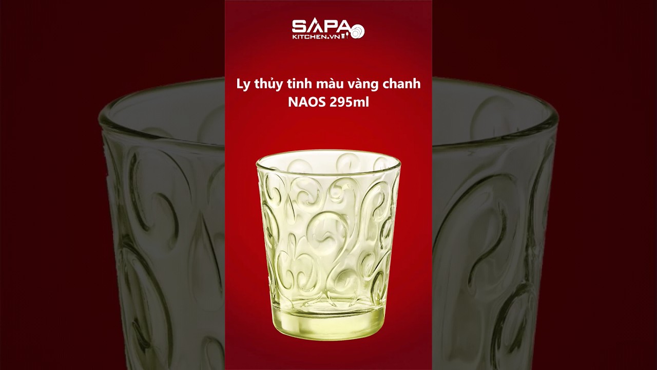 Ly thủy tinh Naos 29.5cl màu vàng chanh