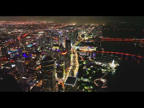 Buildings, City, Lighting, Miami   Stock Video Footage