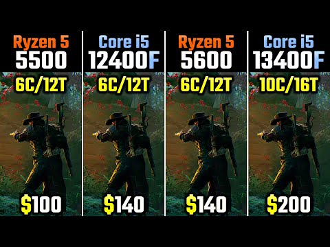 R5 5500 vs i5-12400F vs R5 5600 vs i5-13400F - RTX 4070