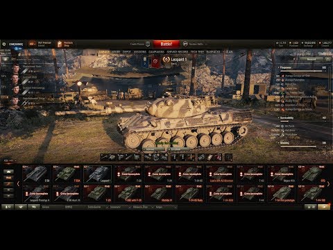 World Of Tanks. New And Improved Leopard 1.  Review And Gameplay.