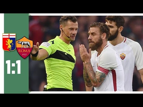 FC Genua - AS Rom 1:1 / Nur Remis für die Roma! de Rossi fliegt wegen Tätlichkeit!