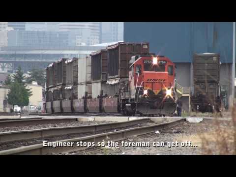 BNSF GP39E switching Rabanco, Seattle, 7-19-2010 part 1
